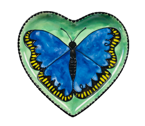 Green Valley Butterfly Plate