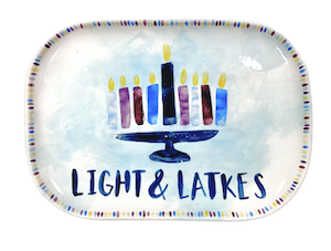 Green Valley Hanukkah Light & Latkes Platter