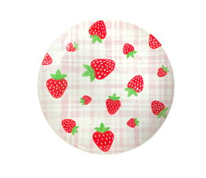 Green Valley Strawberry Plaid Plate